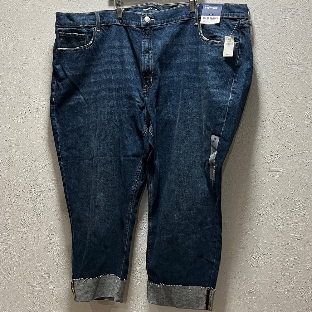 Old Navy Size 26 Plus Size Women’s Mid Rise Dark Blue Relaxed Jeans NWT